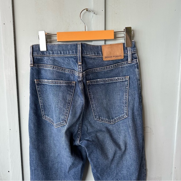 Denim Forum THE YOKO HIGH RISE SLIM Blue Jeans - Picture 9 of 14